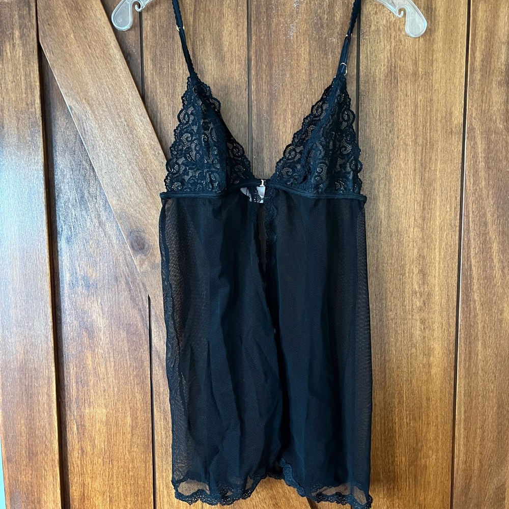 Black lace cami lingerie